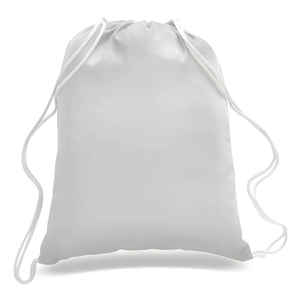 100 Mochilinhas Oxford Para Sublimação 20x30 Cordão Branco Branco