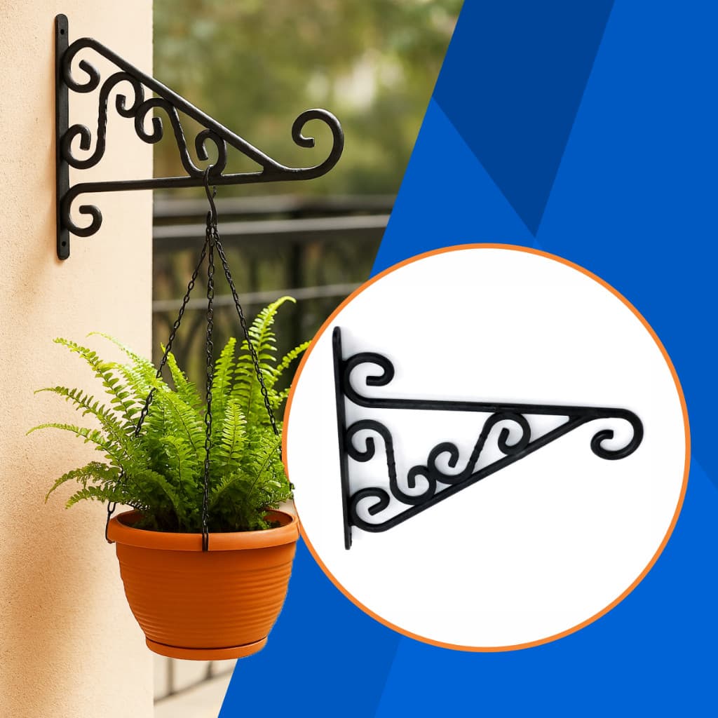 Suporte Pendente Mão Francesa para Vasos de Plantas Flores Jardim Resistente  Reforçado 10kg