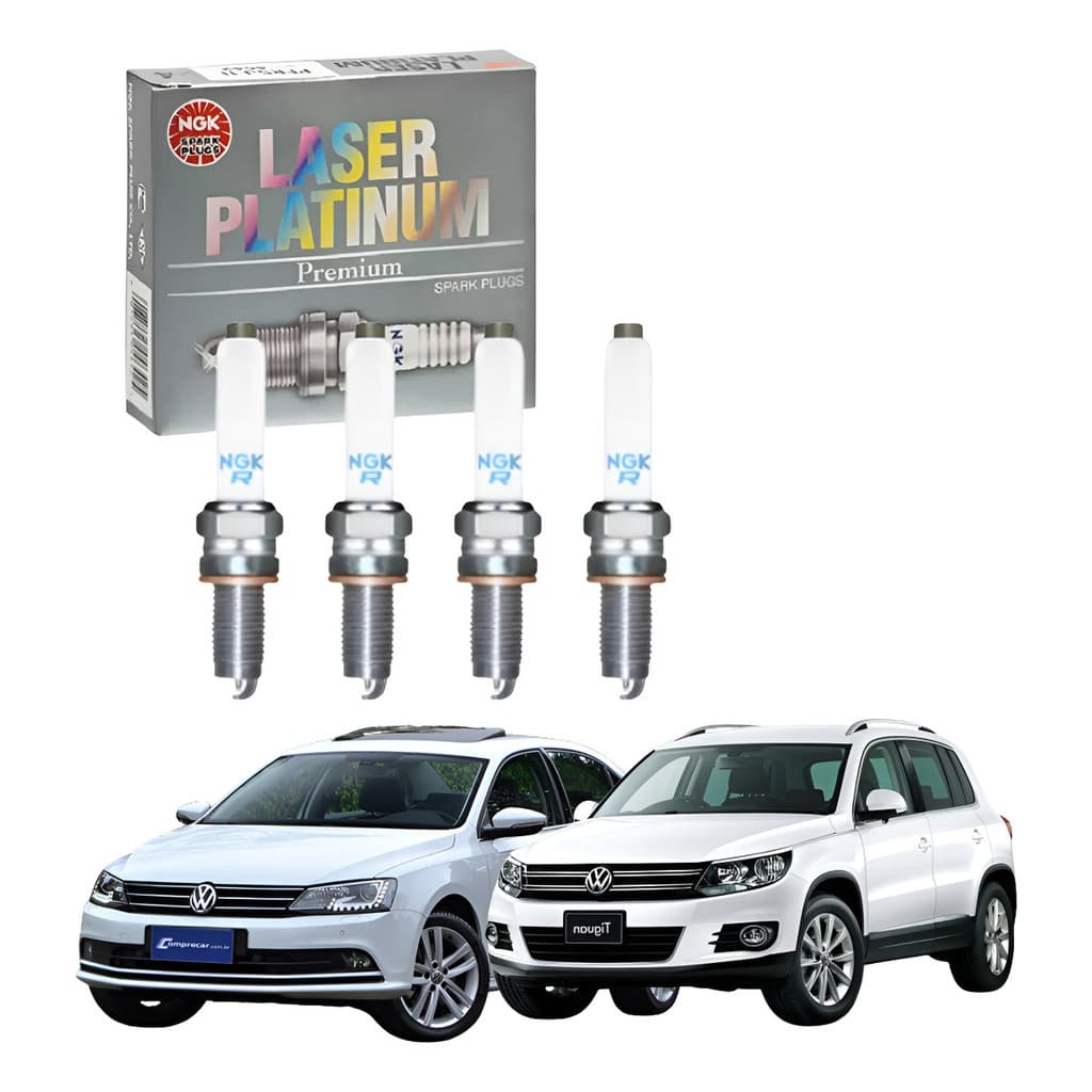 Jogo Vela Ignição Ngk Volkswagen Golf Jetta Tiguan 1.4 Tsi