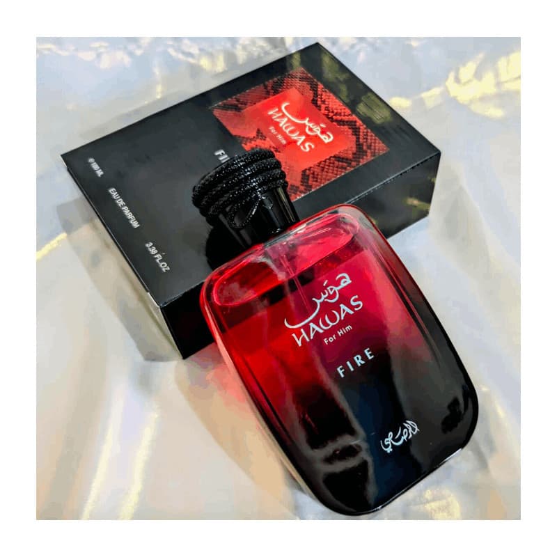 Perfume Compartilhavel Fire 100ml notas de jasmim egípcio e notas marinhas, e se fecha com uma base quente de âmbar