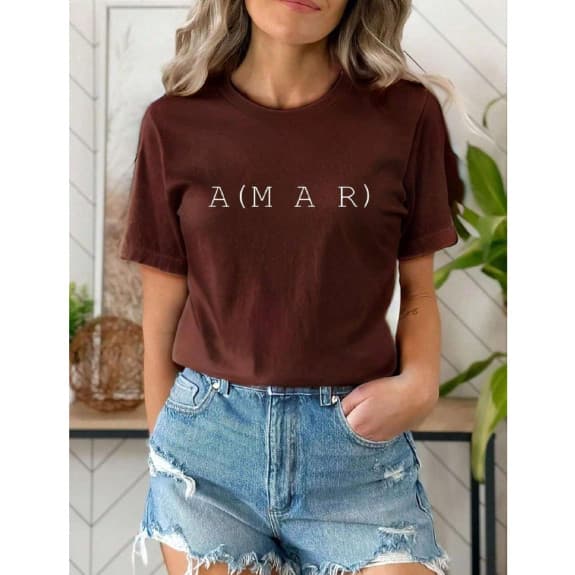 Camiseta Feminina Amar Amor e Mar T-Shirt Casual Dia a Dia 100% Algodão Premium Envio Imediato