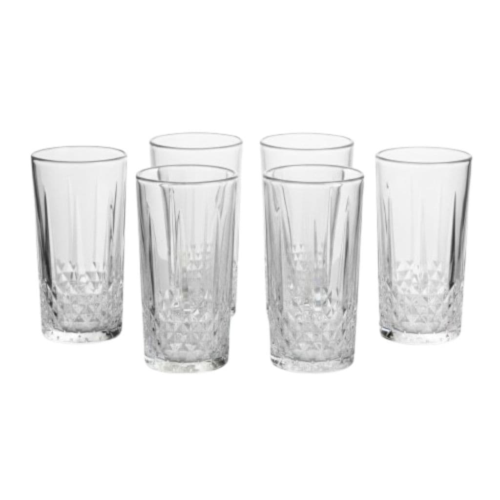 Conjunto 6 Copos Vidro 280ml Transparente Jogo Copo Vidro Grosso Reforçado