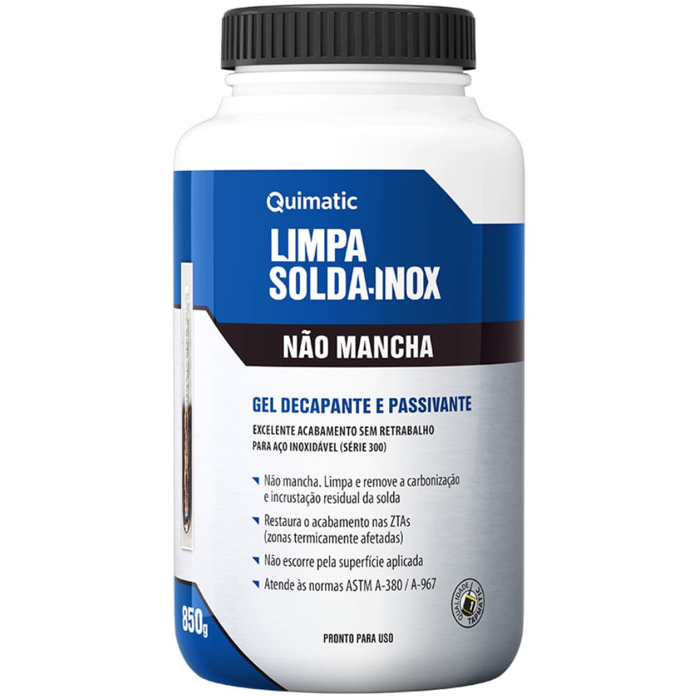 LS1 GEL DECAPANTE E PASSIVANTE LIMPA SOLDA INOX NÃO MANCHA QUIMATIC TAPMATIC - 850G