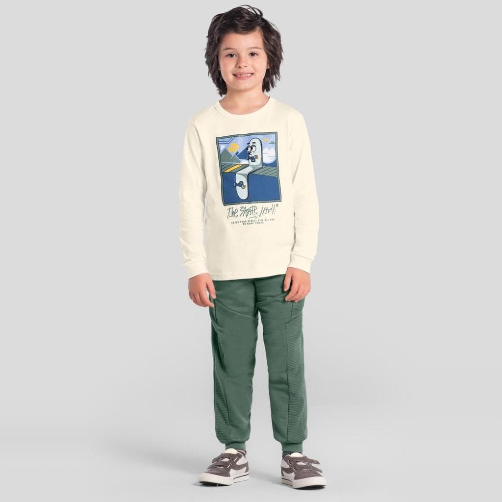 Conjunto infantil menino de skate Brandili