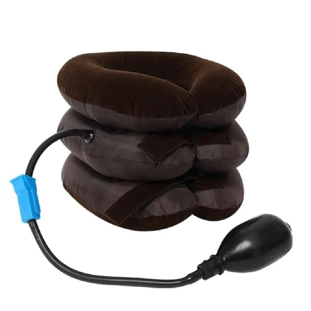 Suporte Pescoco Colar Cervical Almofada Inflavel Viagem Travesseiro Protetor Alivio Ortopedico Dor Tracao Vertical