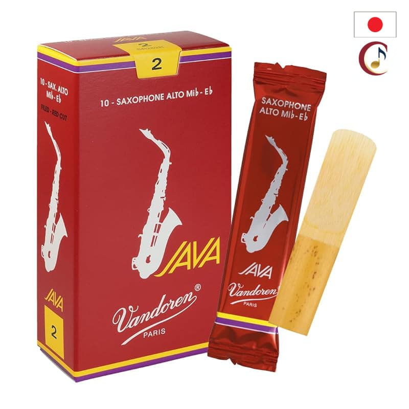 Vandoren JAVA Filed Red Cut Alto Saxophone Reeds, Box of 10 (Various Strengths)/From Japan /100% Authentic Guaranteed