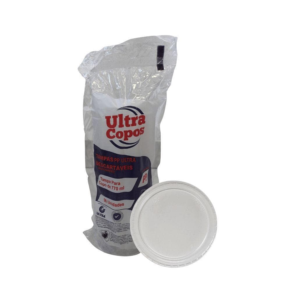 Tampa para Copo Ultratherm 770ml Sem Furo PP 50un