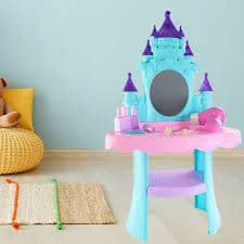 Salão de Beleza Penteadeira Infantil Brinquedo Maquiagem Espelho Secador Presente