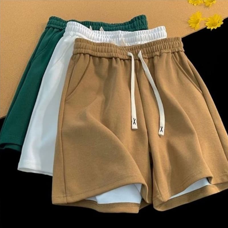 Shorts curtos masculinos calças de pijama para casa 2025 verão na moda algodão puro tamanho grande solto exterior Wear e