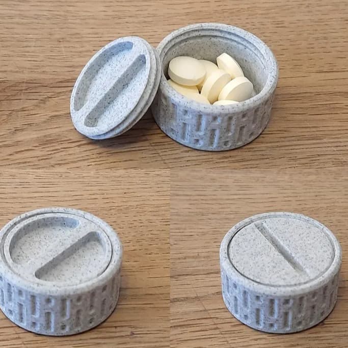 Porta Comprimidos de Viagem – Organizador de Remédios Compacto Portátil em Impressão 3D