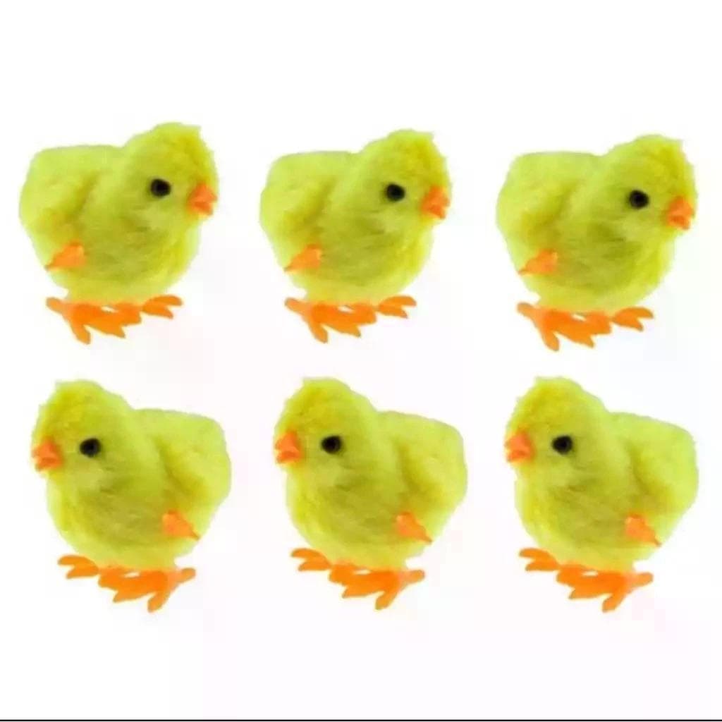 Kit com 25 Pintinhos Amarelos de Pelúcia A Corda - Brinquedo Infantil que Pula e Divertido