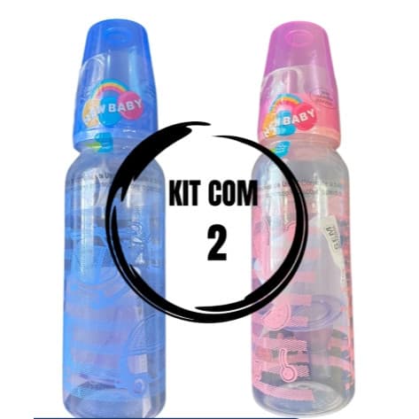 Kit 2 Mamadeiras 240ML New Baby