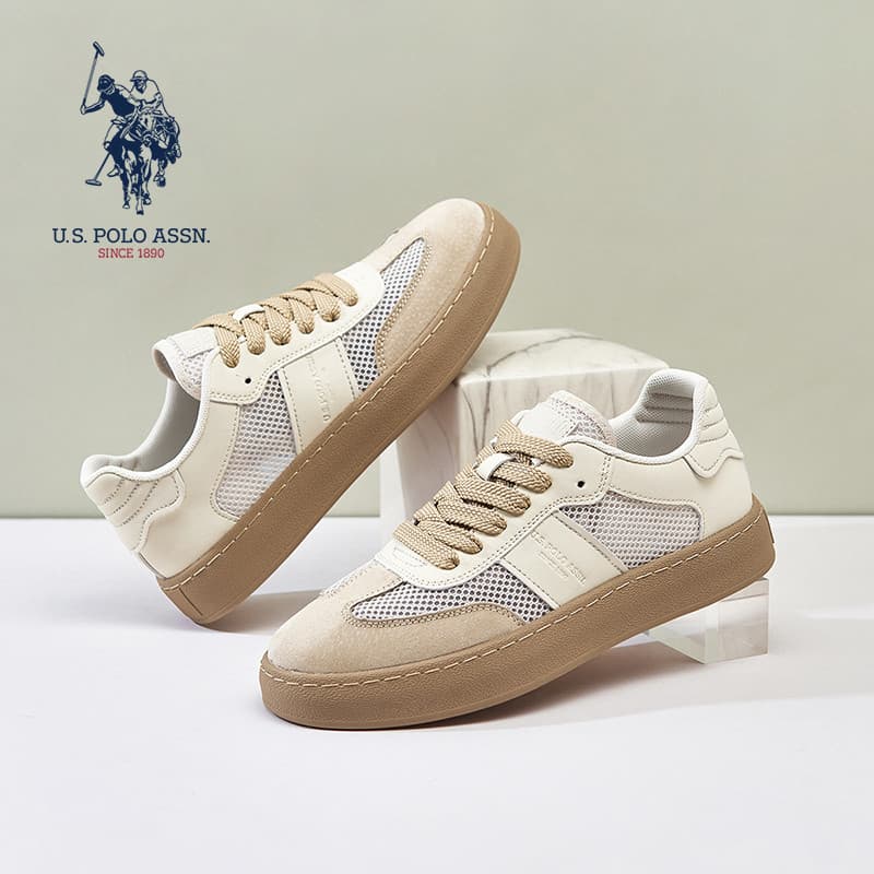 USPA American Polo Association Sapatos Masculinos Genuínos Outono Leve Respirável Tênis Esportivos Sapatos de Treinament