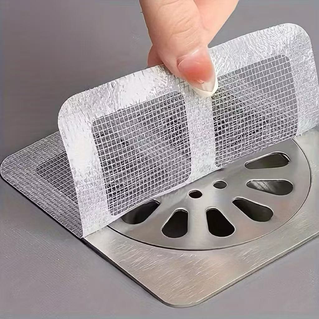 KIT Adesivos Protetores de Ralo Tela Descartavel Anti Entupimento e Anti Insetos Para Casa Pratico