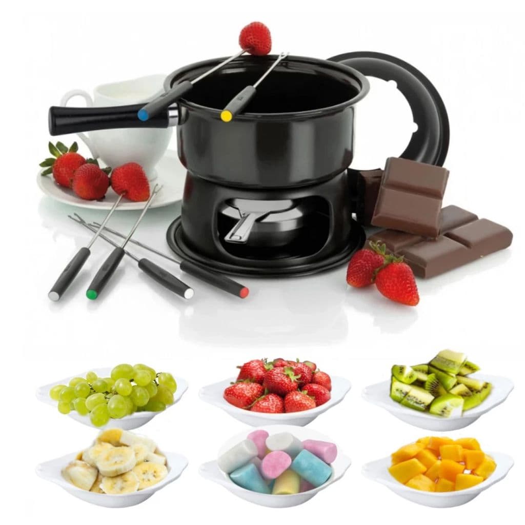 Kit 6 Mini Tigelas em Melamina + Aparelho para Fondue 2 em 1 Lugano Duo 13 Peças