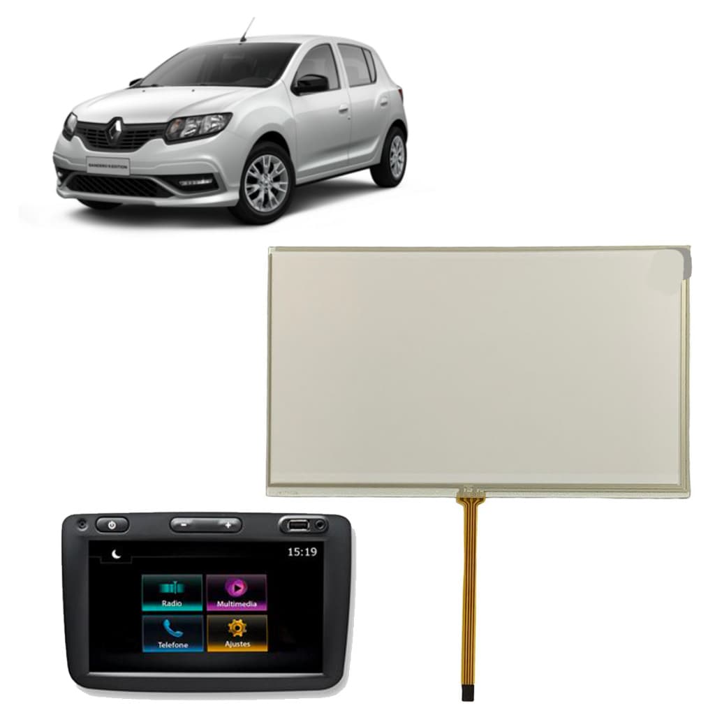 Touch Screen Multimidia mp5 7 Renault Tela Toque Lan5200wr3 Media Nav 5200