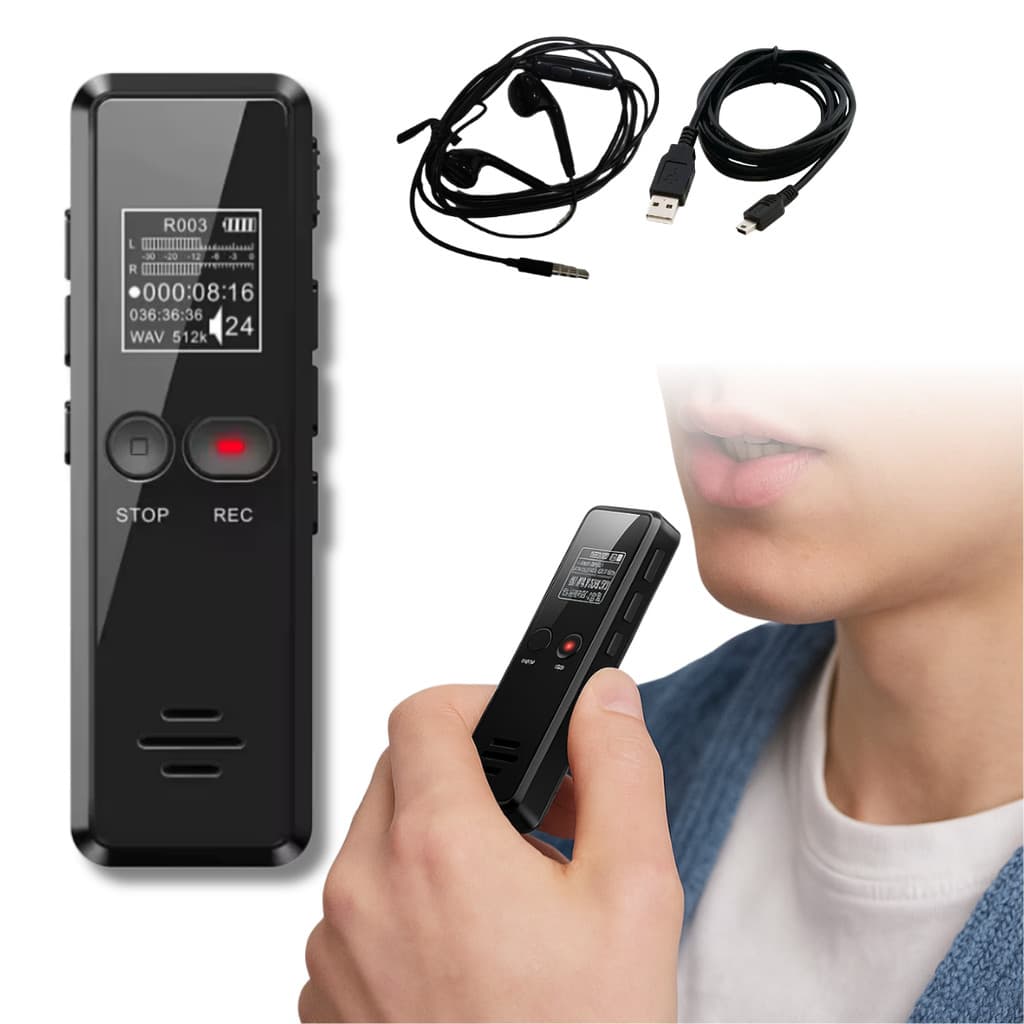 Mini Gravador Voz Espião Pega Traição Entrevista Som Digital MP3 Frete Rápido