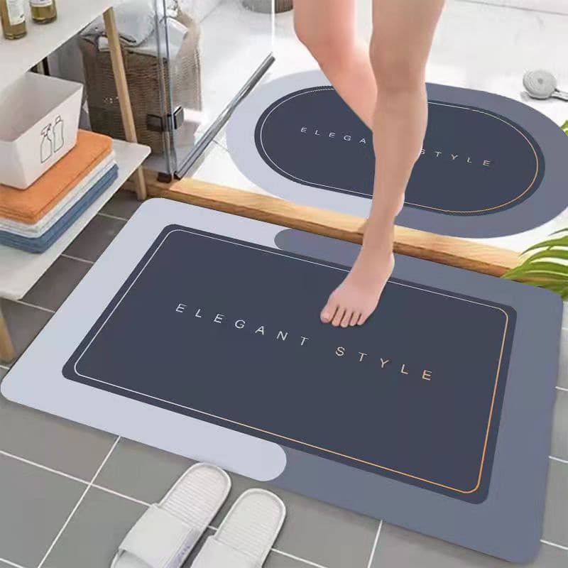 Tapete para Banheiro Quadrado Antiderrapante Absorvente Secagem Rápida Confortável 38x58cm yan
