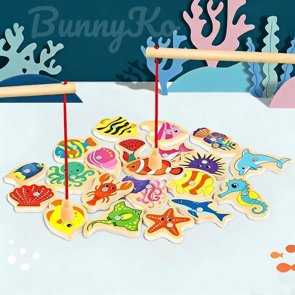 Brinquedos de Pescaria Magnéticos infantil De Madeira/Jogos Educacionais Para Crianças Montessori