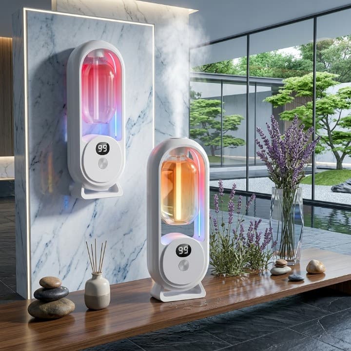 Difusor de Aroma Sem Fio de Parede Aromatizador Umidificador de Ambiente Misuli