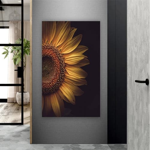 Quadro Decorativo Flor Girassol Para Sala Quarto 60x40