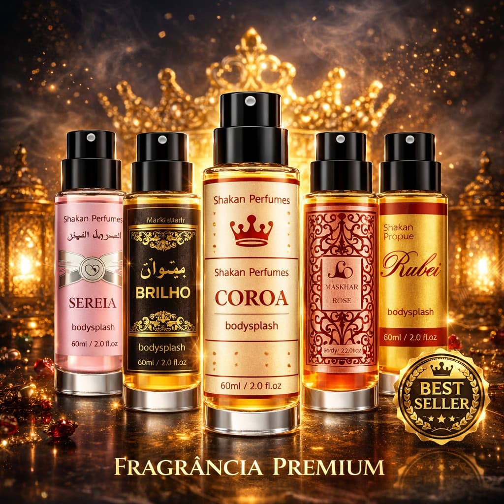 Kit 5 Bodysplash Arabe Feminino Concentrado de Grife Alta Fixaçao 60ml