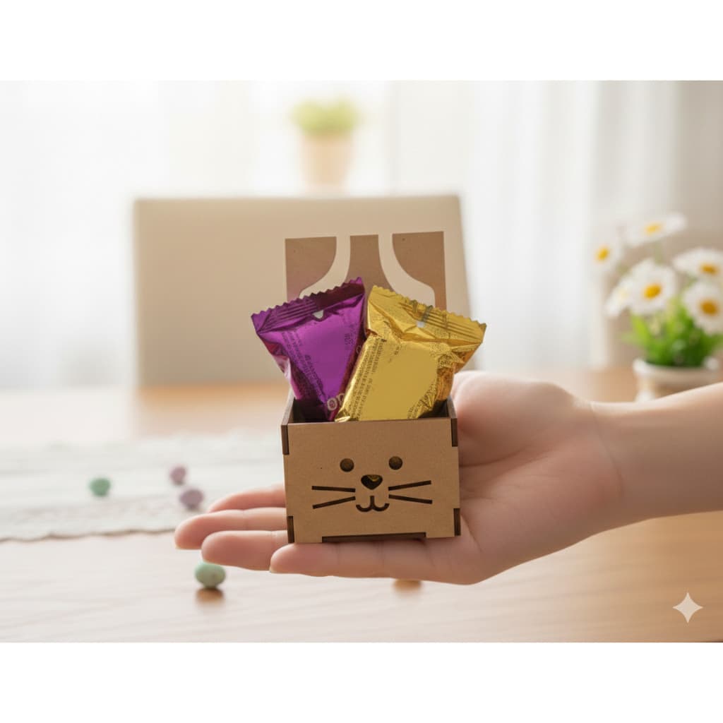 Kit Mini Caixinha de Páscoa MDF Lembrancinha Para Chocolates Doces Presente Personalizado Decoração Festa Infantil