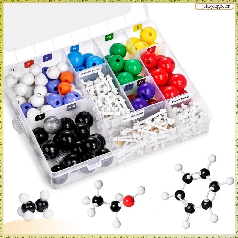 [Elqn] Kit De Modelo Molecular (238 Unidades) Construção De Estrutura Química Orgânica Para Alunos E Professores Inorgân