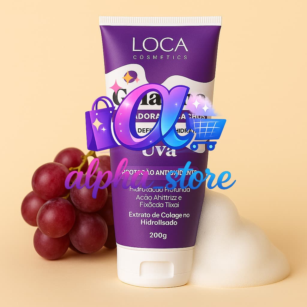 Gelatina Ativadora de Cachos Uva – Proteção Antioxidante 200g | Loca CosmeticsZ18W