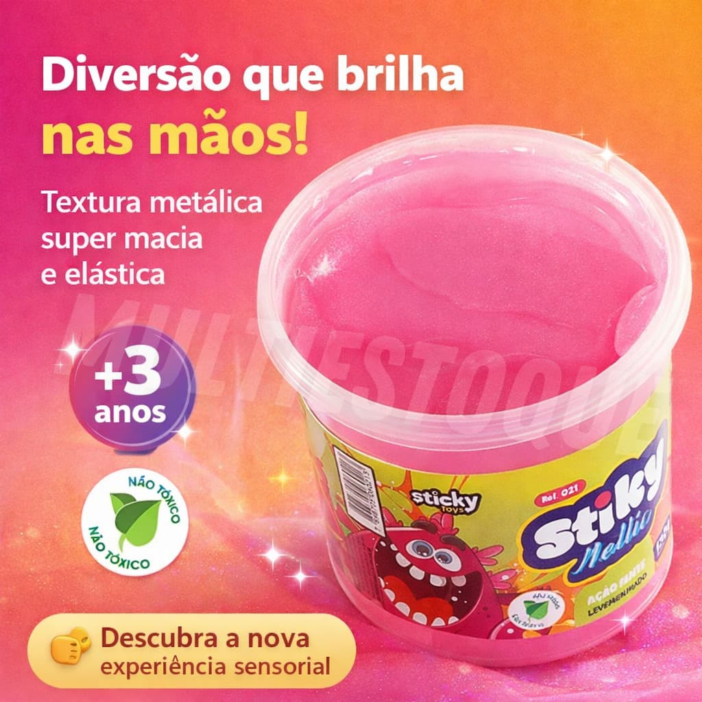 Slime Geleca Metallic 130g Não Tóxica Inmetro