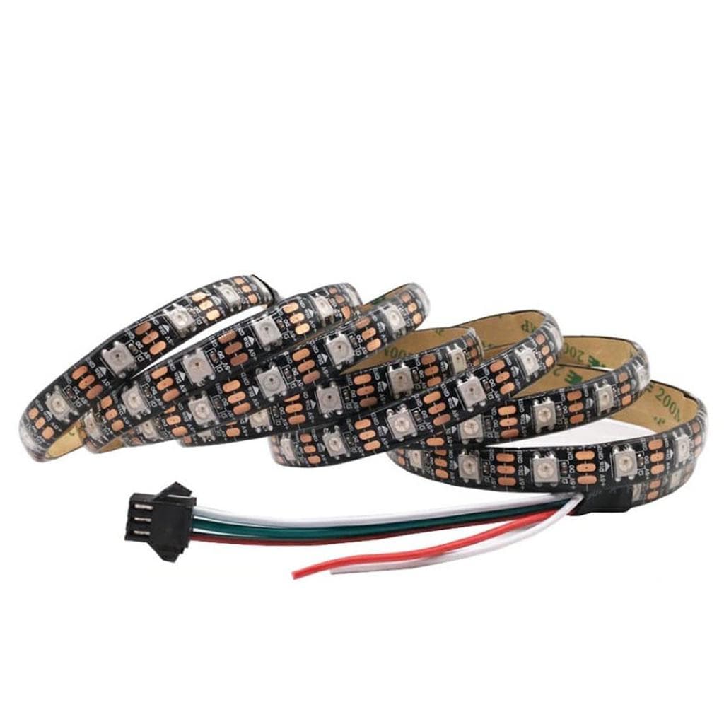 Fita Led Ws2812b Ws2812 Digital Ip65 1 Metro 60 Leds 5 Volt Preta