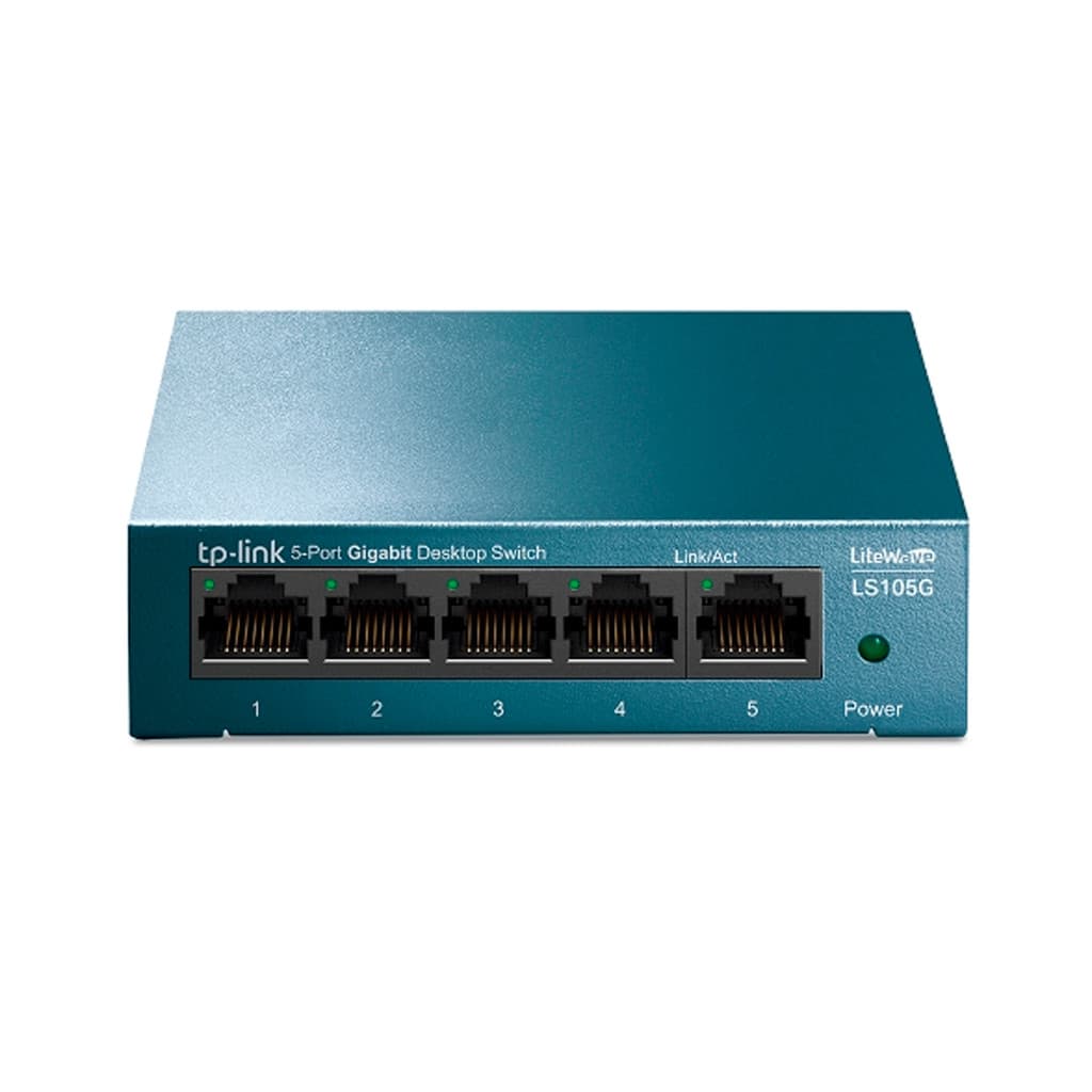 Switch Tp Link LS105g Gigabit 5 Portas 10/100/1000Mbps Gigabit Metal Case