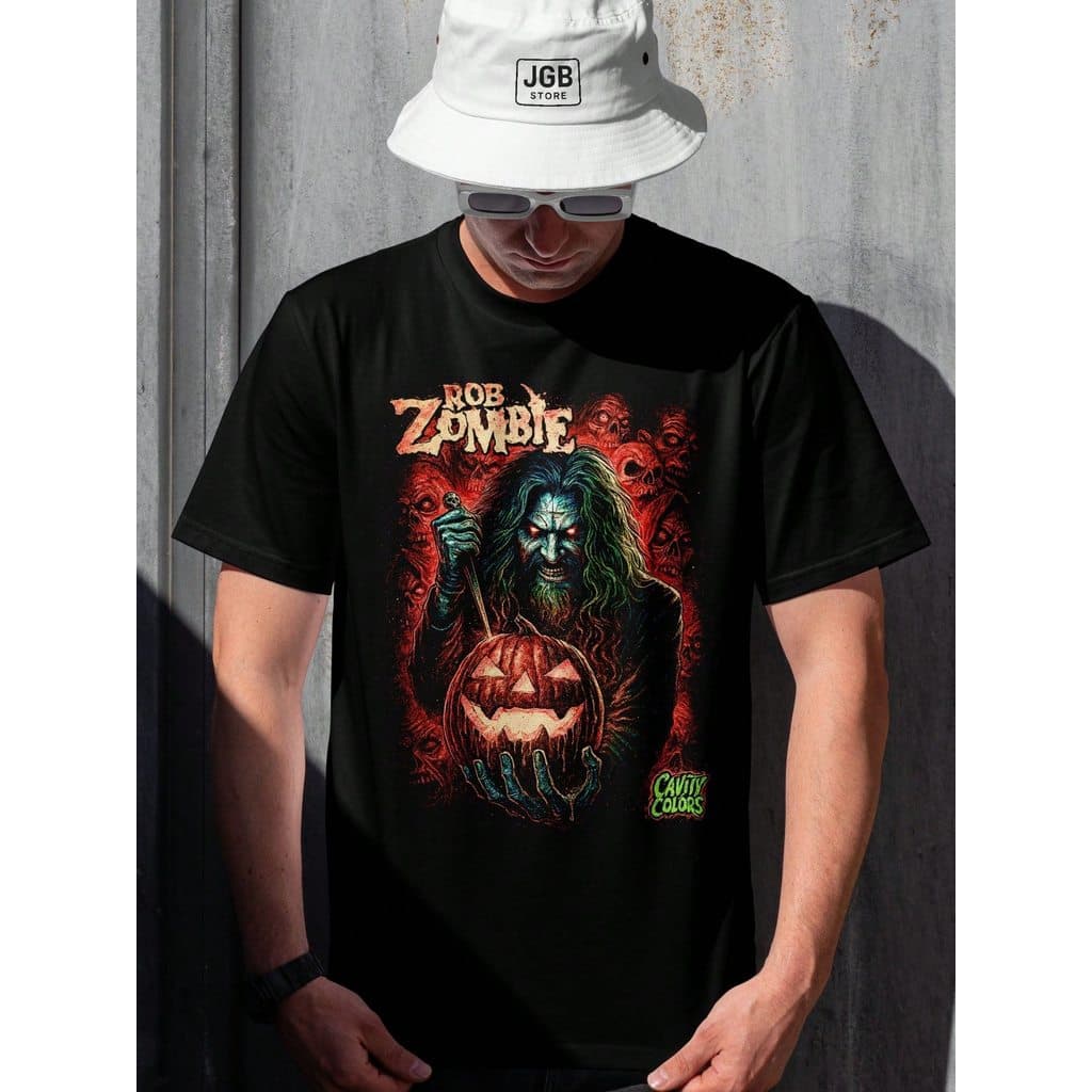 Camiseta Rob Zombie Banda Rock 100% Algodão Unissex Masculino Feminino Plus Size Blusa Copa Mundo