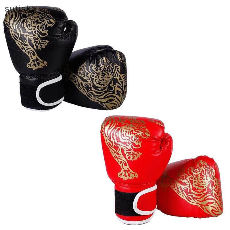 sutiska Crianças Luvas De Boxe Profissional Respirável Couro Do Plutônio Luta Treinamento Kickboxing Para Esporte Saco D