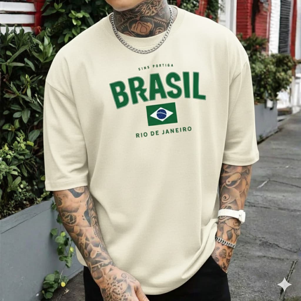Camiseta do Brasil Unissex Estampa time de Futebol Copa 2026 Confortável Blusa  envio rapido