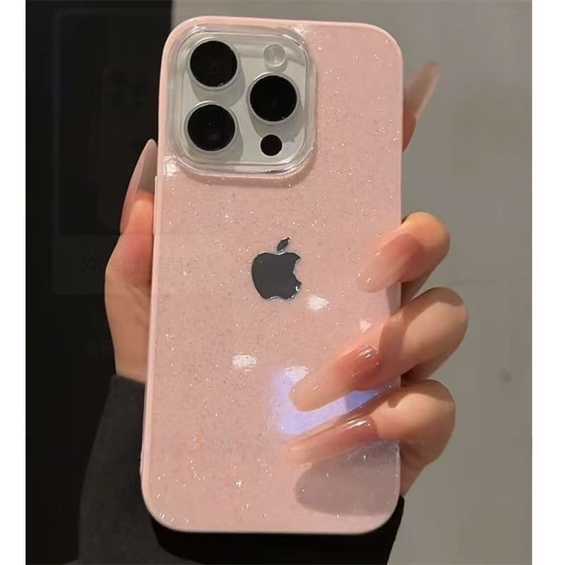 Capinha Capa Para iPhone 17 Ar 16 15 14 Plus 13 12 11 Pro Max XR Glitter Bling Silicone Anti-Impacto Ins Moda