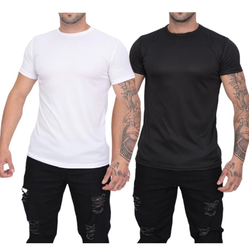 Promoção combo 2 Camiseta Dry Fit Masculina Lisa - Casual Treino Academia Esportes Exercício Corrida