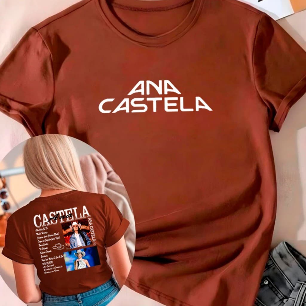 Camiseta Feminina T Shirt Algodão Casual Country Sertanejo Musica Ana Castela Show Boiadeira Infinity