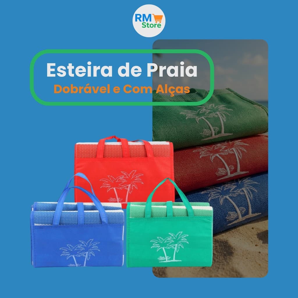 Esteira de Praia Dobrável Grande 170x90cm – Conforto e Praticidade em Todos os Passeios!