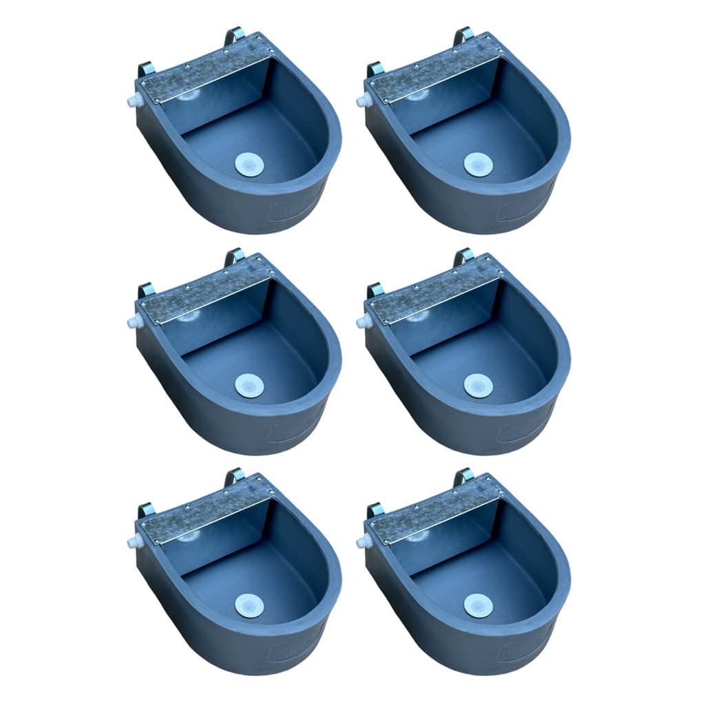 Kit 6 Bebedouro Automatico 10 Litros Cocho Água Boia Cinza