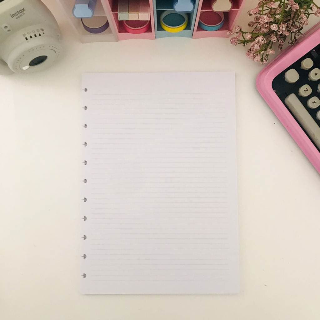 Refil para Caderno de Disco A4 Decorado Pautado 120g (Compatível com Caderno Inteligente)