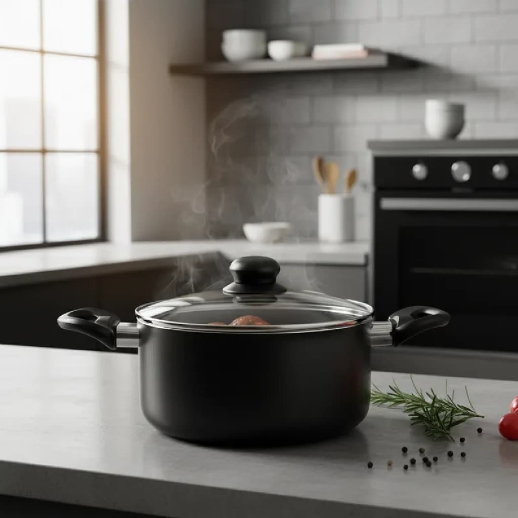 Panela Caçarola 22cm Antiaderente c/Revestimento Cerâmico
