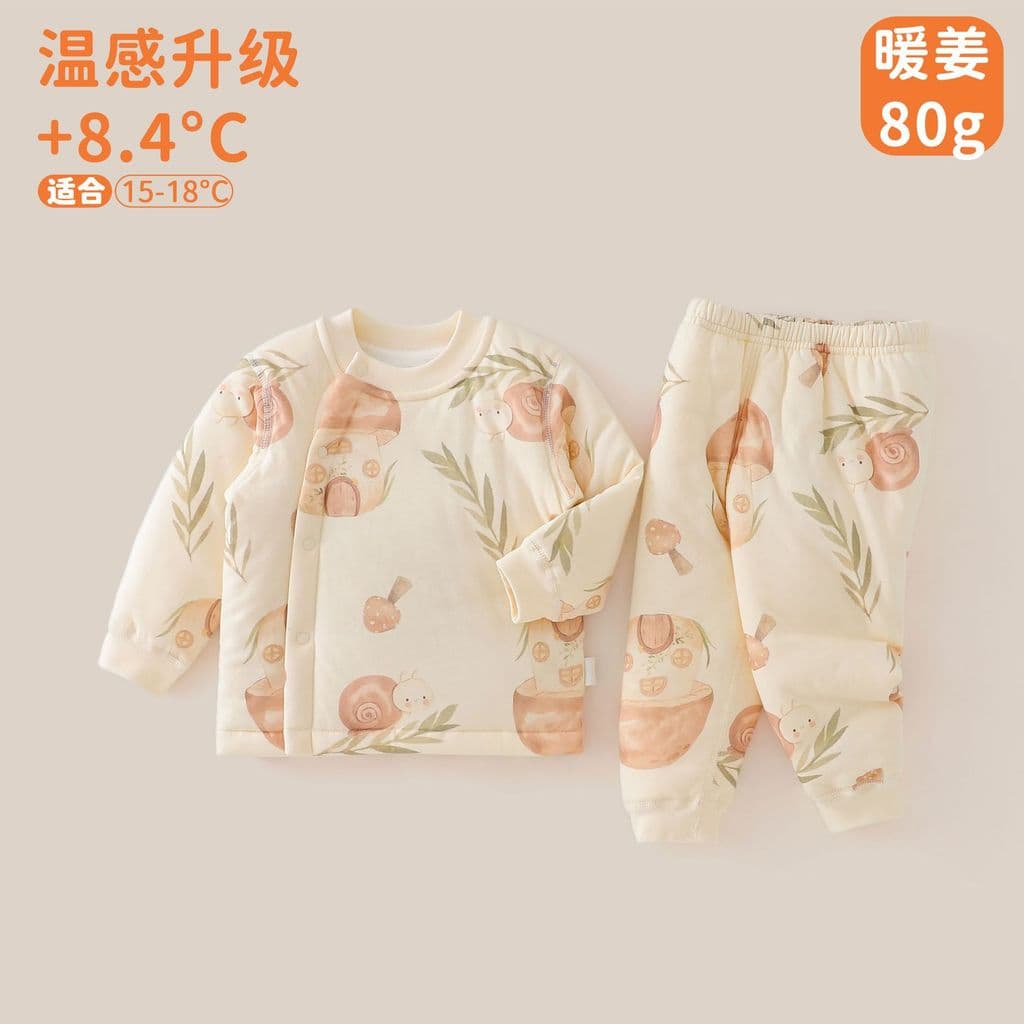 Crianças crianças 80g outono inverno quente gengibre acolchoado Split terno masculino feminino roupas de casa do bebê in