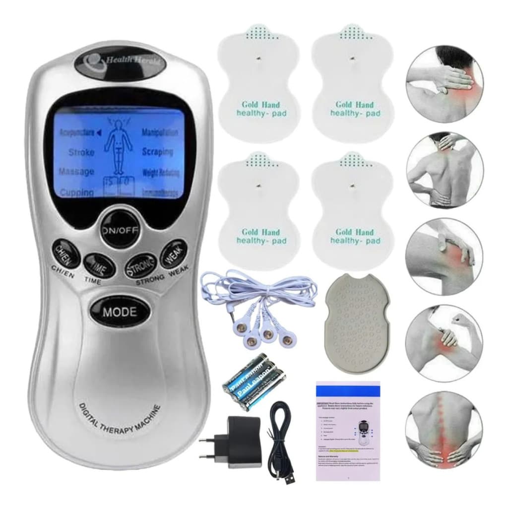 Aparelho Fisioterapia Massageador Elétrico Terapia Digital Pulso Elétrico