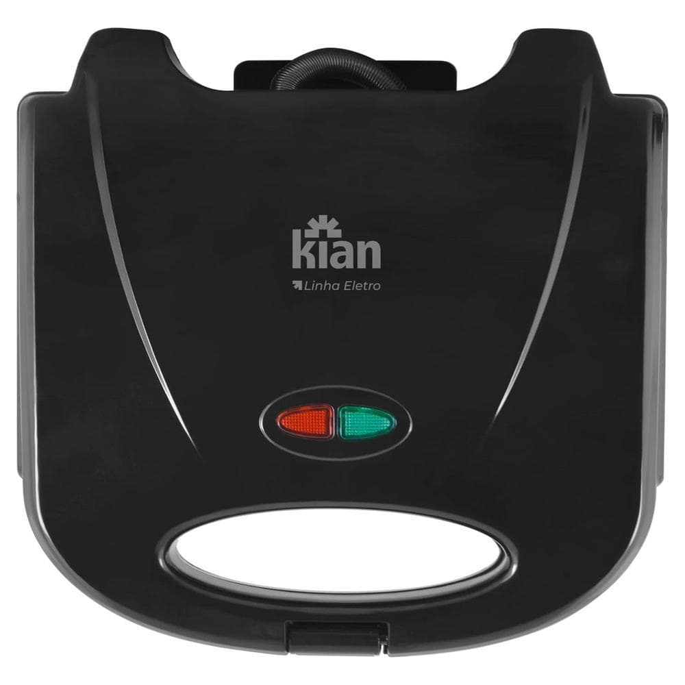 Sanduicheira Grill Antiaderente 2 em 1 750W Kian Preto 220v