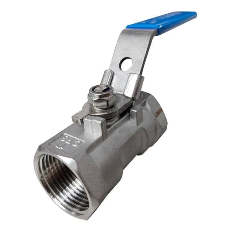 Registro Esfera Bi-partido Aço Inox 1/2 E 3/4 Pol - 1pç