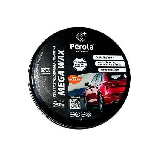 Cera Cristalizadora Mega Wax com Carnaúba 250grs Pérola