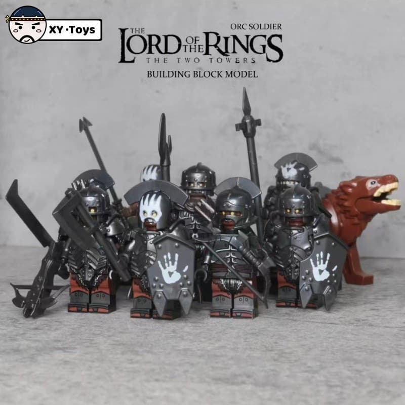 Boneca de ação montada brinquedos presente de aniversário blocos de construção Orc