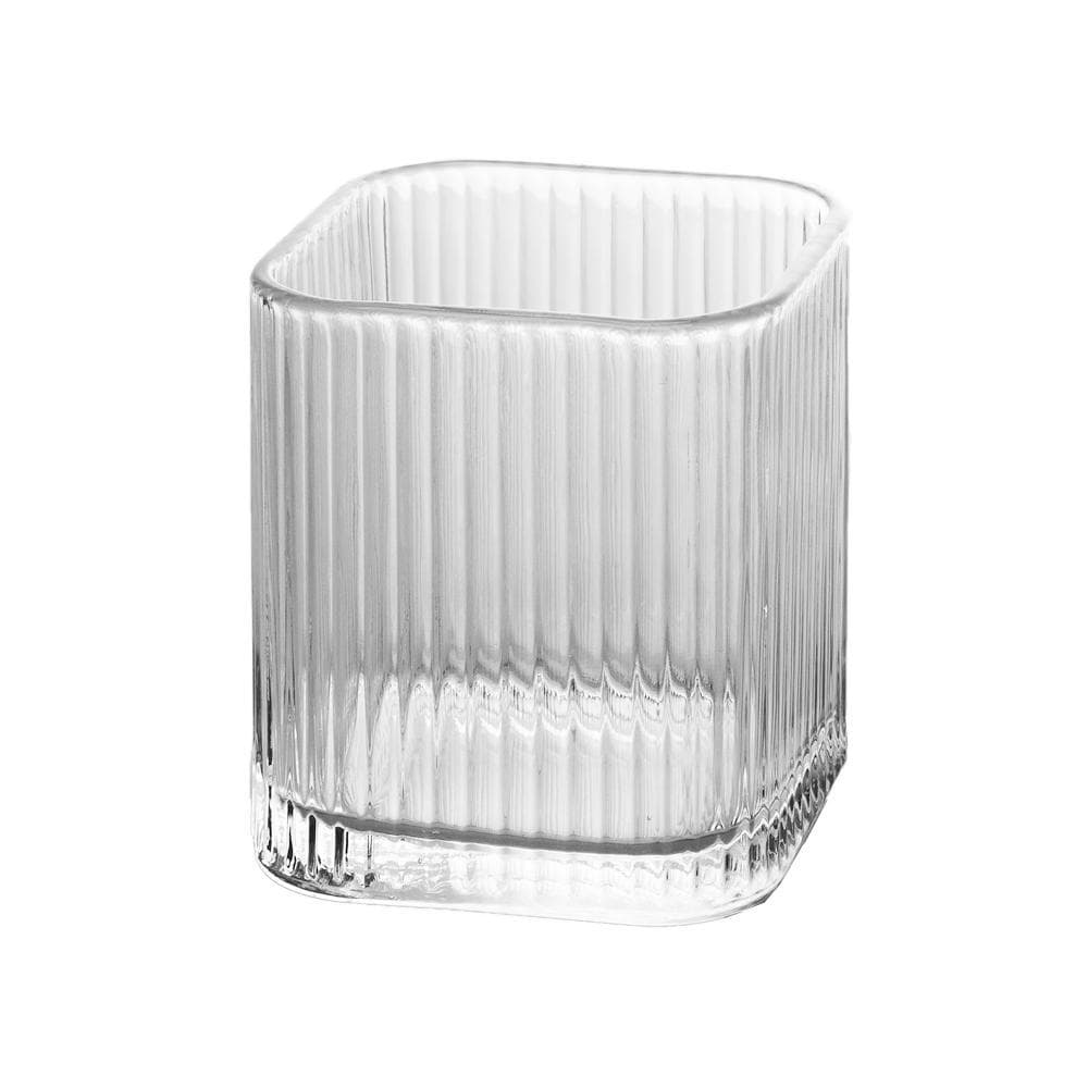 Porta Escova de Dente Lyor de Vidro Lines 8cm x 9,5cm