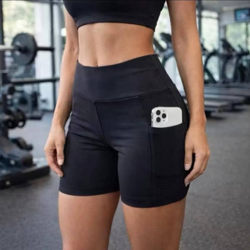 Short Fitness Cós Alto Suplex Power Short Academia Short Modelador Alta Compressão
